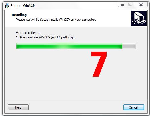 (8) Choose to Launch WINSCP.