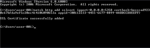 9 APPENDIX 0 Open the command prompt and execute the "netsh" command as shown below.