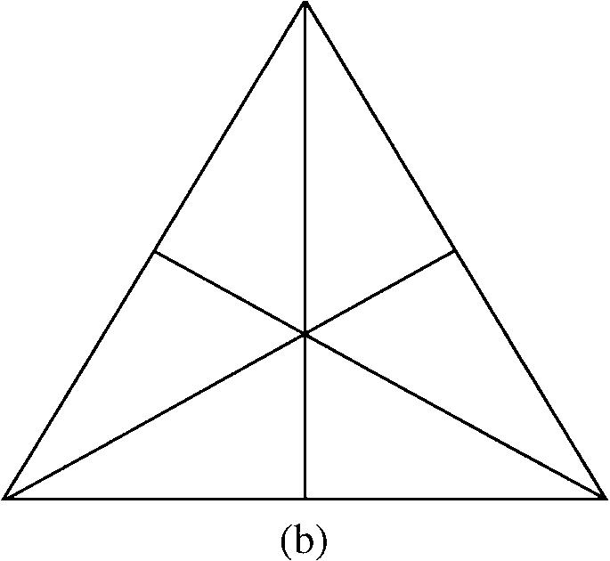 (b) A singular partition; n 1 = 0, n 3 = 0, n 6 = 1. where V ij is the volume (area in 2D) of C ij. Then (2.