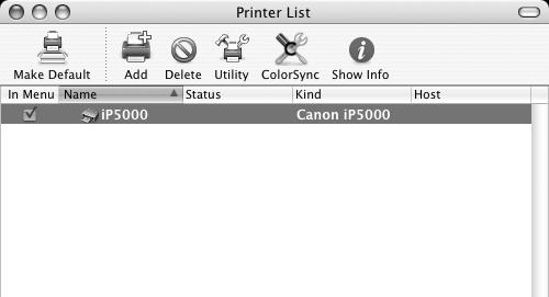 3 Select your printer from the Name list and click Utility.
