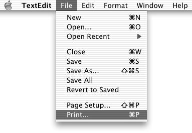 Printing with Macintosh Adjusting the print settings according to your needs allows you to produce better quality prints. Printing 1 Open the Page Setup dialog box in your application.