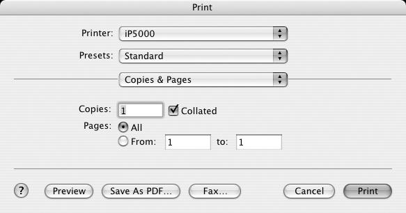 3 Open the Print dialog box in your application to print the document. From the File menu, click Print. Check the application s users manual for the actual procedures.