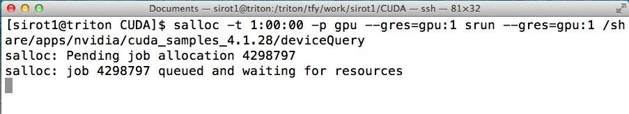 GPU COMPUTING ON TRITON GPU jobs can be run straight from the command line or by