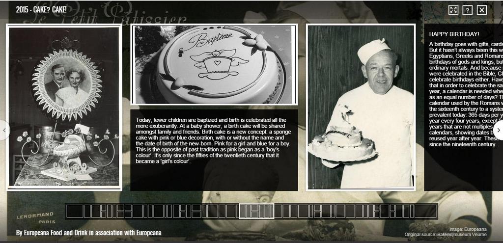 After the opening slide with appropriate credits, the user can move through 15 themes; each story has been illustrated with at least one image.
