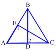 Fill in the following proofs: Example # 3: Given is an isosceles triangle with base AC and BD is perpendicular to AC, prove.ab BC = AD CD. Statement Reason 1.