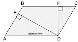10. Given: Parallelogram ABCD with AB DE and BC DF Prove: AE CD = CF AD Aim