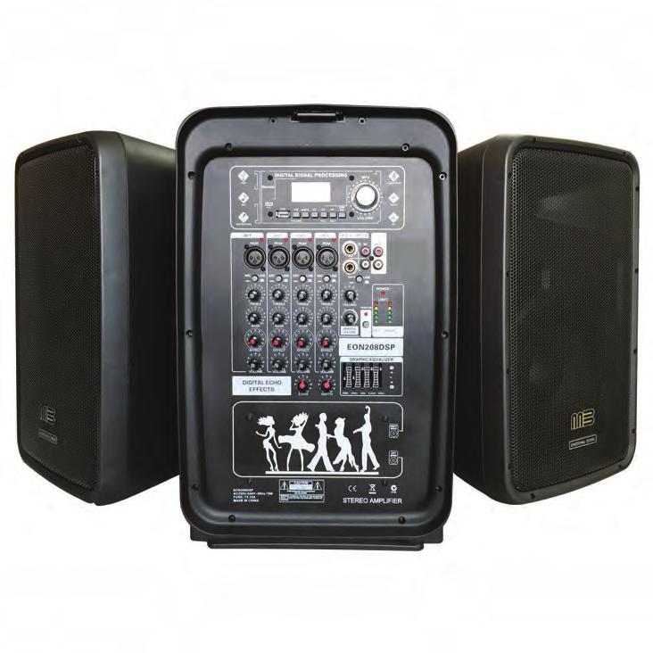 PPHP898MX Wireless BT Streaming PA Speaker & Amplifier Mixer System Kit
