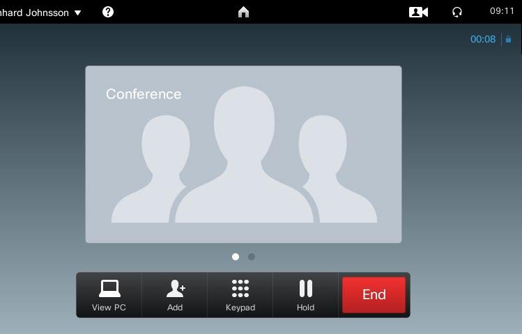 37 Video conferencing Invoking a list of participants and their status Using the list This is a convenient way to obtain information about all the participants and their current status.
