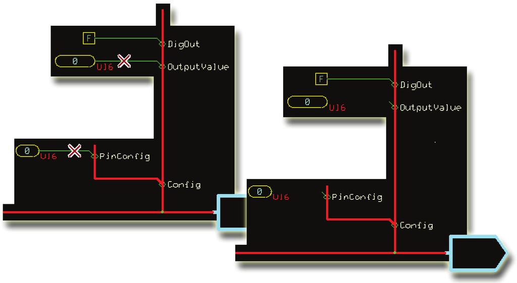 MC Controller Output Configuration You route this function block s Output A and Output B to a MFOut or a DigOut.