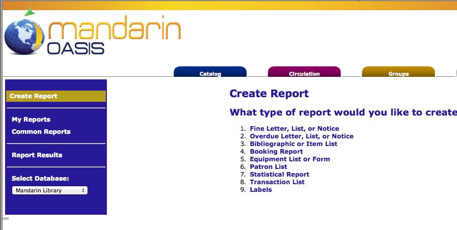 Using the Report Generator Using the Report Generator On the main Reports page, you can create a report, access your saved reports, generate common reports, or view report results.