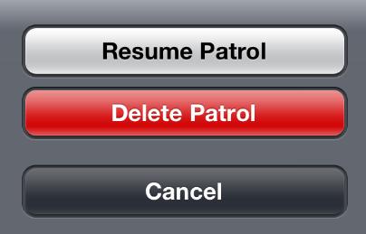 You will use this button when you have completed a patrol and are ready to