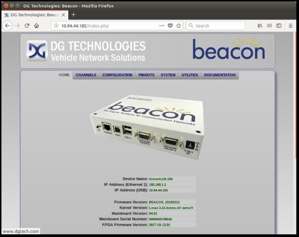 BEACON J3138 Test Utility The DG BEACON J3138 test utility allows the user to easily build and execute test sessions through a web page interface The