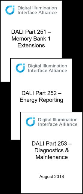 Inter-luminaire DALI with data reporting Bus power supply Application