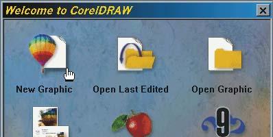 SIMPLE TEXT LAYOUT FOR COREL DRAW When you start Corel Draw, you will see the following welcome