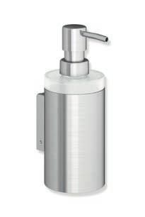 Accessories System 900 182 30 85 ø 70 HEWI Soap dispenser with holder cylindrical holder made of high-quality stainless steel, satin finished with protective film on the inside for a secure, defined