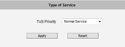 Network (ToS, UPnP, Bonjour) Type of Service UPnP Bonjour The Network submenu contains the controls for following functions: Type of Service Type of Service provides 4 options to define the