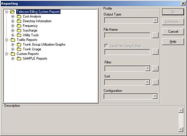 TBS interface 39 Purge The Purge function is used to delete or purge a range of call records from the Call Database.