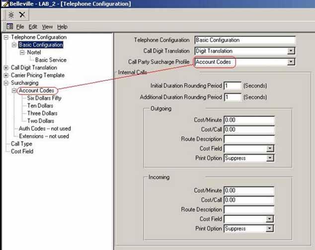 Configuring TBS 91 Figure 33 Assign the Surcharge Profile 7 Create a Role/Project for each account code. 8 Assign the Org Path appropriate to the desired surcharge rate.