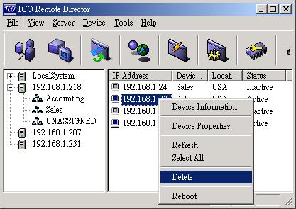 5.5 Deleting a Device To delete a Device from a Device List: Start from the Remote