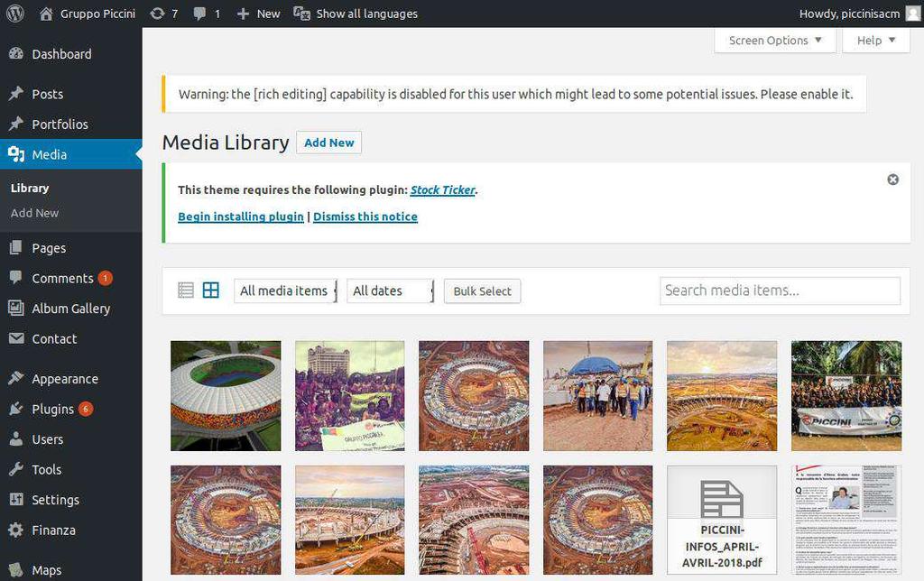 WordPress - Media Library Media Library consists of the images, audios, videos and files that you can upload and add to