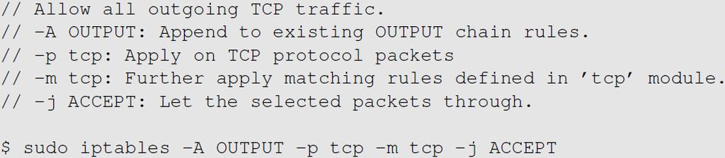 ports 22 and 80 Rule on OUTPUT