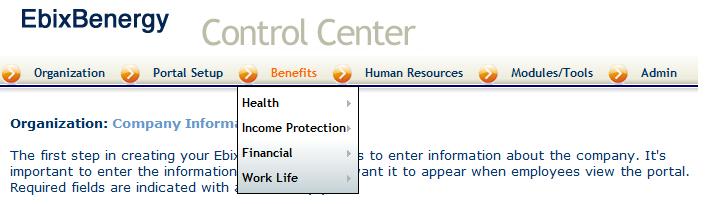 Page 10 Benefits Guide June 22, 2012 Benefits In this area, you will set up your Benefit plans and related content that will display on your Benergy portal.