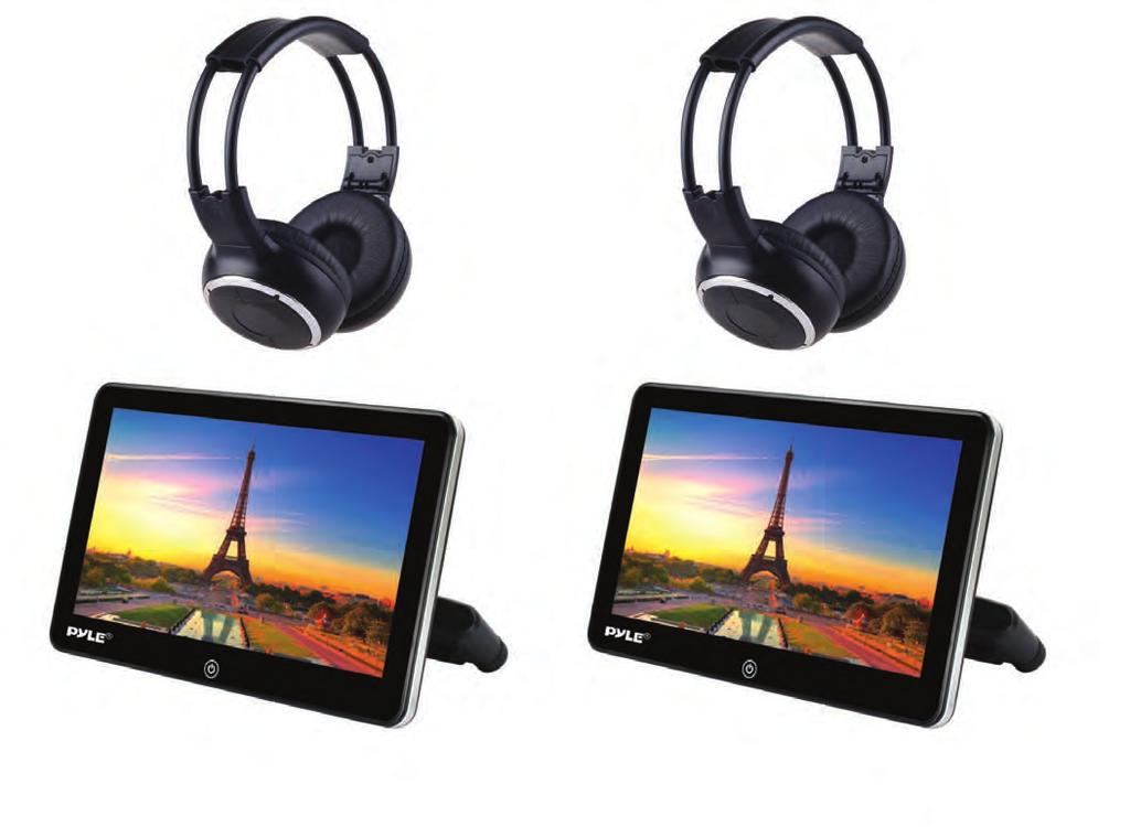 PLDANDHR1056KT Android Touchscreen Tablet Entertainment Display Bundle Dual Vehicle