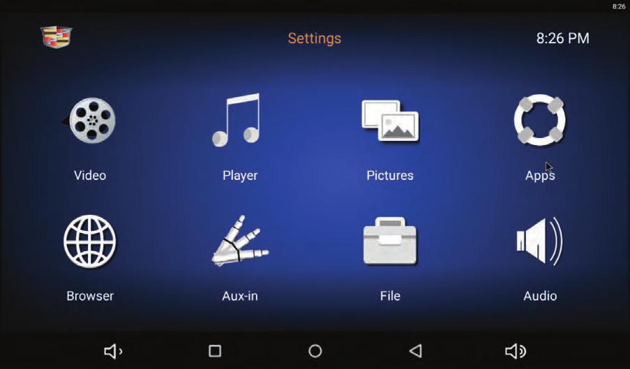 1. Main Menu You can choose Video, Music player, picture,
