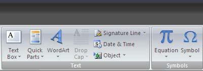 WordArt is inserted into a page via a button on the Insert ribbon. 1.