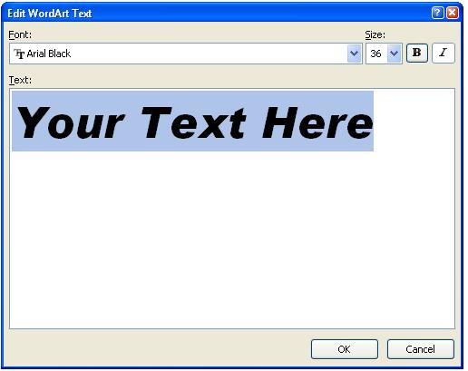 BSBITU303A Design and produce text documents The Edit WordArt Text box