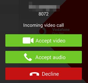 Calls in the One Net app Answering a call When you receive an incoming call, a window opens displaying the caller's name or number and the options available for answering the call.