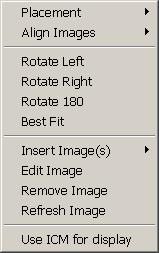 Panel (Right-click) Menu The panel menu sets various panel parameters. In general, select the panel (or panels) you want to adjust first and then right click on the selected panel to display the menu.