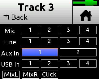 User Guide To route input sources for tracks: 1. Enter the Channel screen, tap Input.