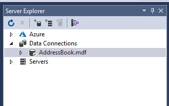 .. The server explorer is the tool in Visual Studio we use to modify the database structure.