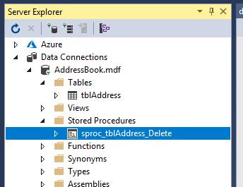 Wait for the script to be generated... Select update database. You should now be able to see the stored procedure in the server explorer.