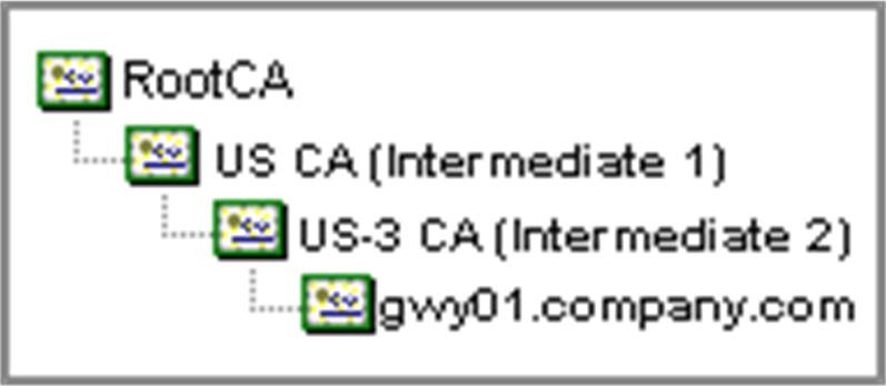 Configuring Intermediate Certificates Jan 22, 2014 An intermediate certificate is a certificate that goes between NetScaler Gateway (the server certificate) and a root certificate (usually installed
