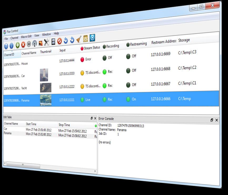 InStream Flux InStream Flux is a highly dependable, highly scalable software solution for capturing multiple IP video, audio and data channels.