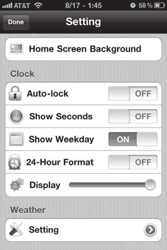 list. Set the alarm time Scroll to select the EQ setting that