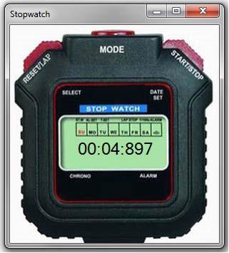 FIGURE 1: Stopwatch system in Date/Time mode. FIGURE 2: Stopwatch System in Timer mode.