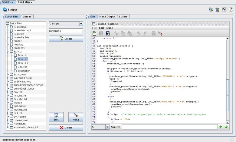 Scripting SimWB supports two types of scripting -- input cycle scripting and the SWm scripting language. Input cycle scripts can be written in C or Python.
