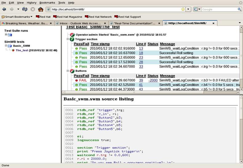 Figure 8: Test Log In some HIL test stands designed by Concurrent for customers, the SWm script even replaces the concept of running models in a test.
