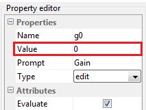 After execution, model calculates with entered value Default