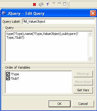 a directed query to find a specific opening point in the code from which to explore. So the typed query describes all subtypes of the type named "ValueObject". Figure 4.