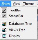 TerraAmazon Operator User s Guide Adjusting main window appearance In the main menu select Show. There are 5 configuration options.