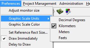 Chapter 3 Adjusting graphical scale unit Click on PREFERENCES GRAPHIC SCALE