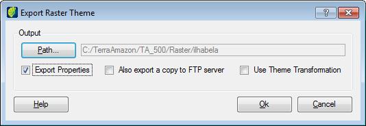 TerraAmazon Operator User s Guide Also export a copy to FTP server: check this box if a second copy will be exported to a FTP server.