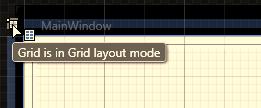 CHAPTER 4 CONTROLS, LAYOUTS, AND BEHAVIORS Figure 4 25. You can toggle between Grid layout mode and Canvas layout mode.