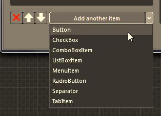 CHAPTER 4 CONTROLS, LAYOUTS, AND BEHAVIORS Figure 4 34. Adding objects to a control s Items collection Use this editor to add two Button controls.