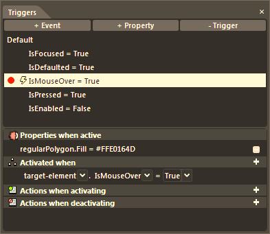 internally by the control when the corresponding event fires). Select the IsMouseOver property.
