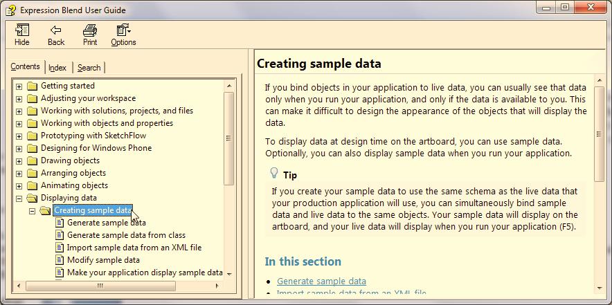 CHAPTER 6 BLEND DATA BINDING TECHNIQUES Figure 6 55. More details regarding Blend sample data can be found here.